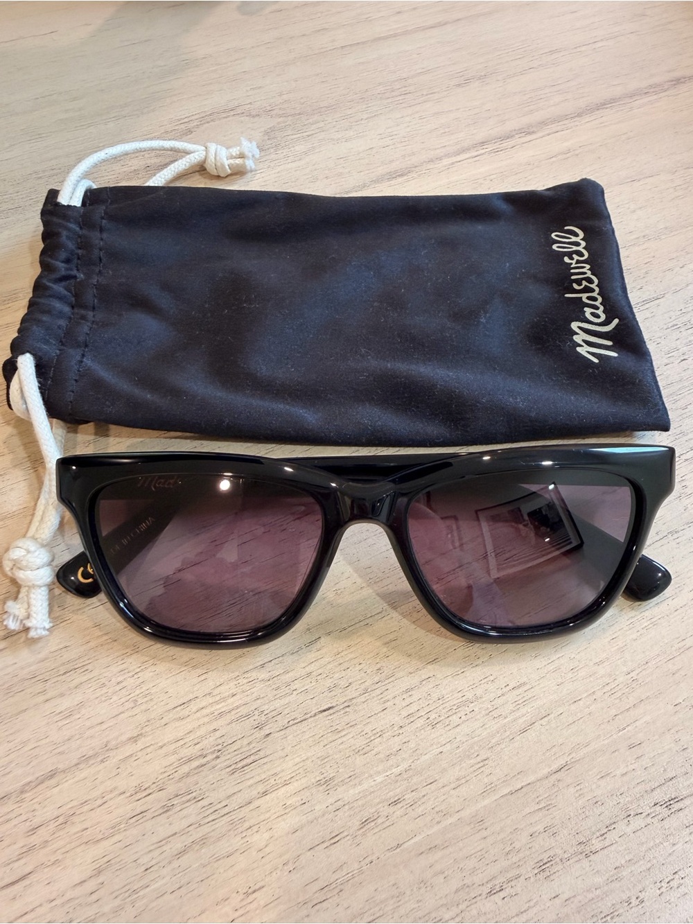 Madewell Black Square Cat-Eye Sunglasses NWOT